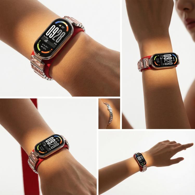 Diamond Stainless Steel Metal Watch Band, For Xiaomi Smart Band 10 / 9 / 8