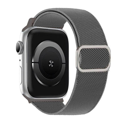 Diagonal Striped D-ring Buckle Nylon Elastic Watch Band, For Apple Watch 46mm / 49mm / 45mm / 44mm, For Apple Watch 42mm / 41mm / 40mm / 38mm