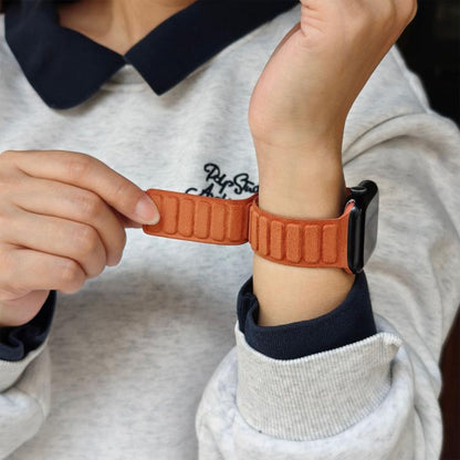Square Magnetic Suede Watch Band, For Apple Watch 46mm / 49mm / 45mm / 44mm, For Apple Watch 42mm / 41mm / 40mm / 38mm