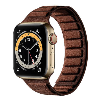 Square Magnetic Suede Watch Band, For Apple Watch 46mm / 49mm / 45mm / 44mm, For Apple Watch 42mm / 41mm / 40mm / 38mm