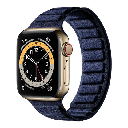 Square Magnetic Suede Watch Band, For Apple Watch 46mm / 49mm / 45mm / 44mm, For Apple Watch 42mm / 41mm / 40mm / 38mm