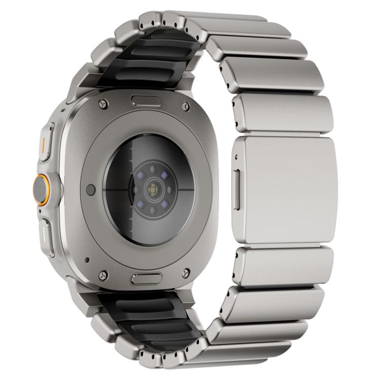 Magnetic Buckle Single-Bead Silicone Stainless Steel Watch Band, For Samsung Galaxy Watch Ultra 47mm / Ultra 2025