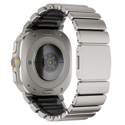 Magnetic Buckle Single-Bead Silicone Stainless Steel Watch Band, For Samsung Galaxy Watch Ultra 47mm / Ultra 2025