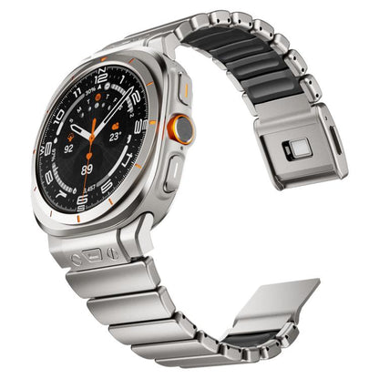 Magnetic Buckle Single-Bead Silicone Stainless Steel Watch Band, For Samsung Galaxy Watch Ultra 47mm / Ultra 2025