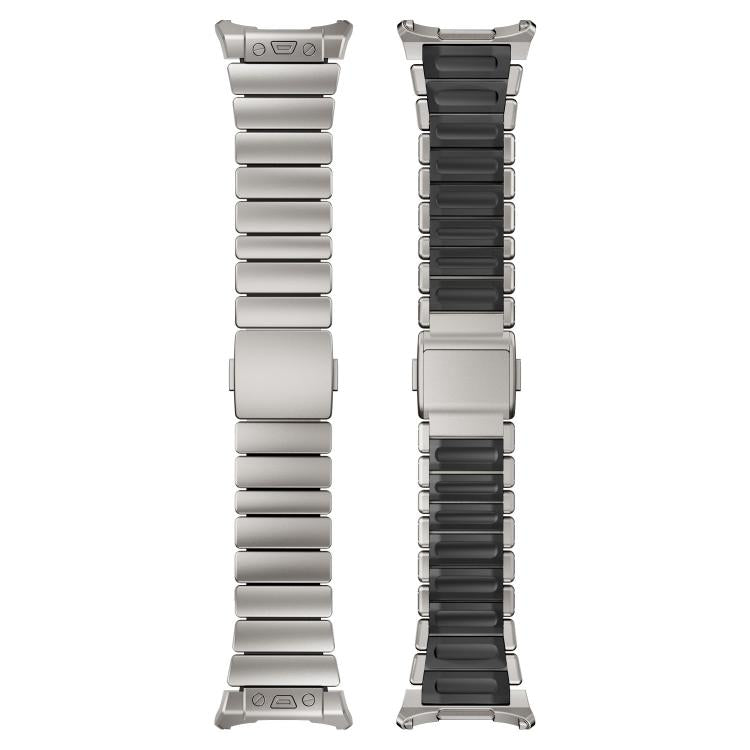 Magnetic Buckle Single-Bead Silicone Stainless Steel Watch Band, For Samsung Galaxy Watch Ultra 47mm / Ultra 2025