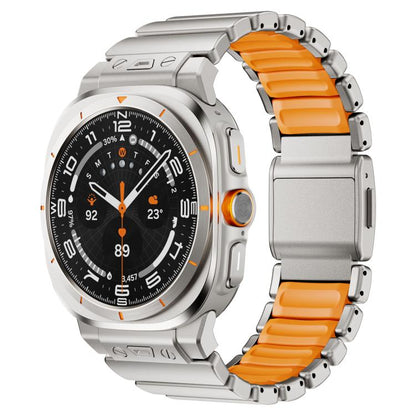 Magnetic Buckle Single-Bead Silicone Stainless Steel Watch Band, For Samsung Galaxy Watch Ultra 47mm / Ultra 2025