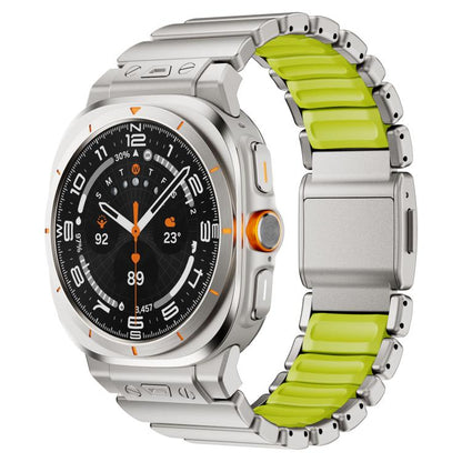 Magnetic Buckle Single-Bead Silicone Stainless Steel Watch Band, For Samsung Galaxy Watch Ultra 47mm / Ultra 2025