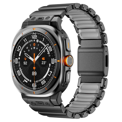 Magnetic Buckle Single-Bead Silicone Stainless Steel Watch Band, For Samsung Galaxy Watch Ultra 47mm / Ultra 2025