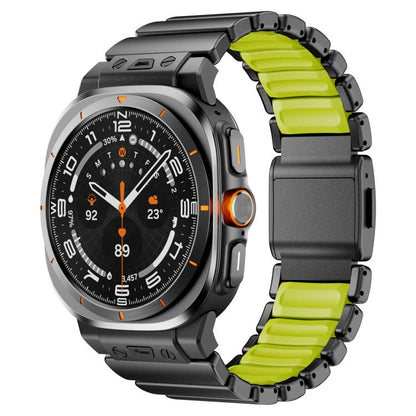 Magnetic Buckle Single-Bead Silicone Stainless Steel Watch Band, For Samsung Galaxy Watch Ultra 47mm / Ultra 2025