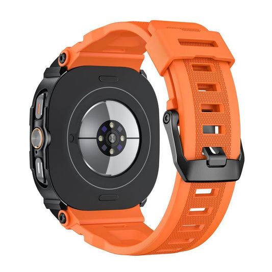 Vibrant Zinc Alloy Cover Integrated Silicone Watch Band, For Samsung Galaxy Watch Ultra / Ultra 2025