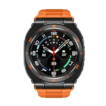 Vibrant Zinc Alloy Cover Integrated Silicone Watch Band, For Samsung Galaxy Watch Ultra / Ultra 2025