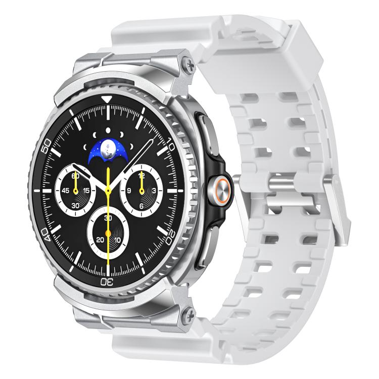 Breathable Dual Row Perforated Silicone Watch Band, For Samsung Galaxy Watch8 / Watch8 Classic