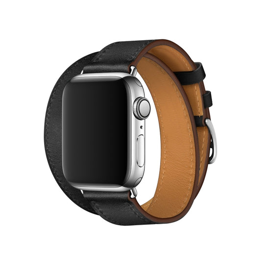 For Apple Watch 3 / 2 / 1 Generation 42mm Universal Leather Double-Loop Strap