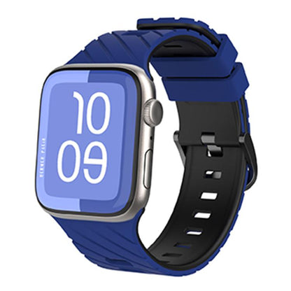 Diagonal Two-Color Silicone Watch Band, For Apple Watch 46mm / 49mm / 45mm / 44mm
