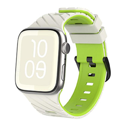 Diagonal Two-Color Silicone Watch Band, For Apple Watch 46mm / 49mm / 45mm / 44mm