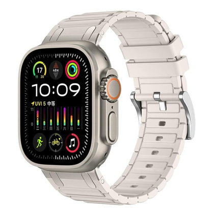 Reinforced I-Shape Texture Silicone Watch Band, For Apple Watch 49mm / 46mm / 45mm / 44mm, For Apple Watch 42mm / 41mm / 40mm / 38mm