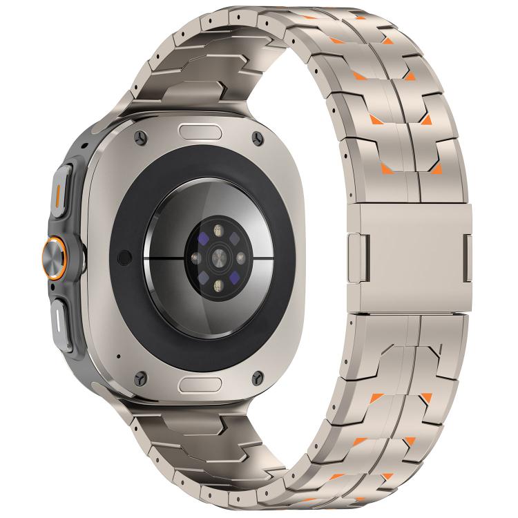 Steel Kongman Folding Clasp Titanium Metal Watch Band, For Samsung Galaxy Watch Ultra 47mm / Ultra 2025