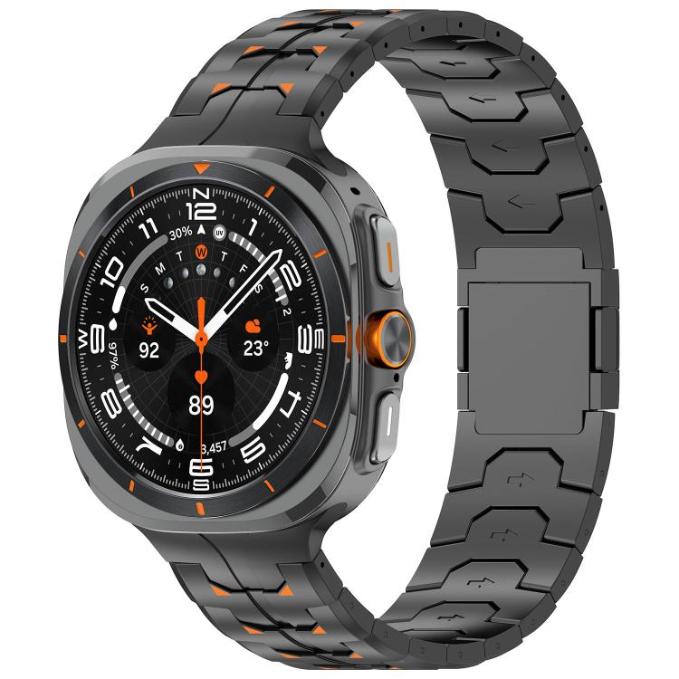 Steel Kongman Folding Clasp Titanium Metal Watch Band, For Samsung Galaxy Watch Ultra 47mm / Ultra 2025
