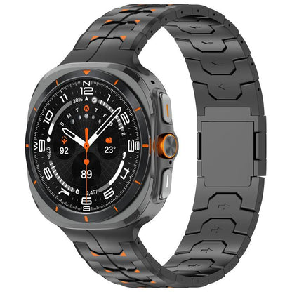Steel Kongman Folding Clasp Titanium Metal Watch Band, For Samsung Galaxy Watch Ultra 47mm / Ultra 2025