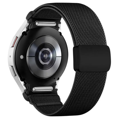 Press Button Twill Plastic Magnetic Buckle Nylon Watch Band, For Samsung Galaxy Watch FE / 7 / 6 / 5 / 4