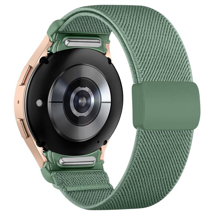 Press Button Twill Plastic Magnetic Buckle Nylon Watch Band, For Samsung Galaxy Watch FE / 7 / 6 / 5 / 4