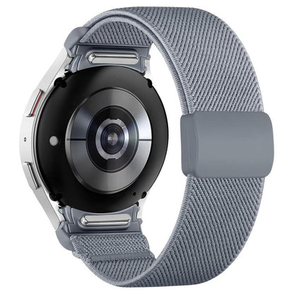 Press Button Twill Plastic Magnetic Buckle Nylon Watch Band, For Samsung Galaxy Watch FE / 7 / 6 / 5 / 4