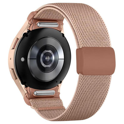 Press Button Twill Plastic Magnetic Buckle Nylon Watch Band, For Samsung Galaxy Watch FE / 7 / 6 / 5 / 4