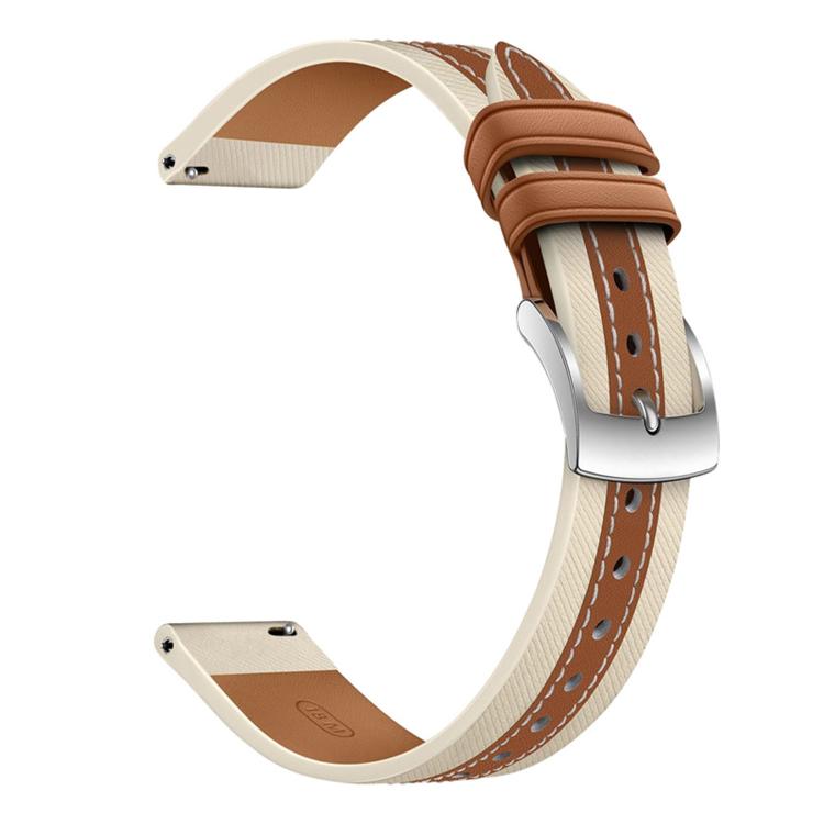 Composite Stitching Genuine Leather Watch Band, For Xiaomi Smart Band 10 / 9 / 8