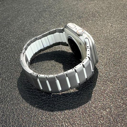 Curved Two-Tone Side-Release Stainless Steel Watch Band, For Apple Watch 49mm / 46mm / 45mm / 44mm, For Apple Watch 42mm / 41mm / 40mm / 38mm
