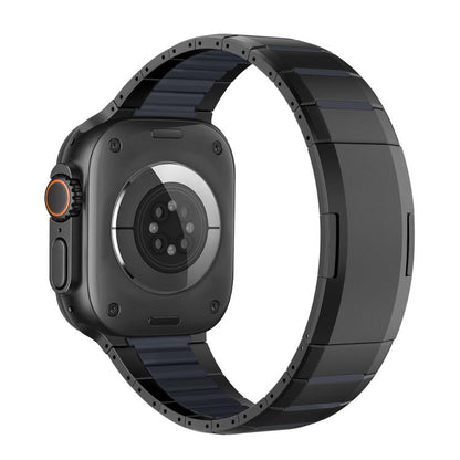 Curved Two-Tone Side-Release Stainless Steel Watch Band, For Apple Watch 49mm / 46mm / 45mm / 44mm, For Apple Watch 42mm / 41mm / 40mm / 38mm