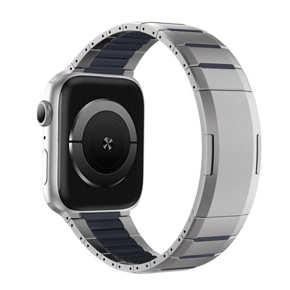 Curved Two-Tone Side-Release Stainless Steel Watch Band, For Apple Watch 49mm / 46mm / 45mm / 44mm, For Apple Watch 42mm / 41mm / 40mm / 38mm