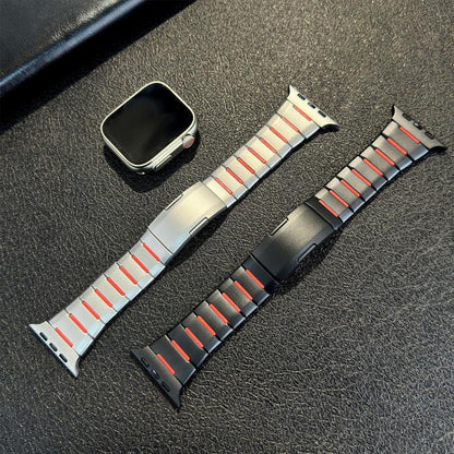 Curved Two-Tone Side-Release Stainless Steel Watch Band, For Apple Watch 49mm / 46mm / 45mm / 44mm, For Apple Watch 42mm / 41mm / 40mm / 38mm
