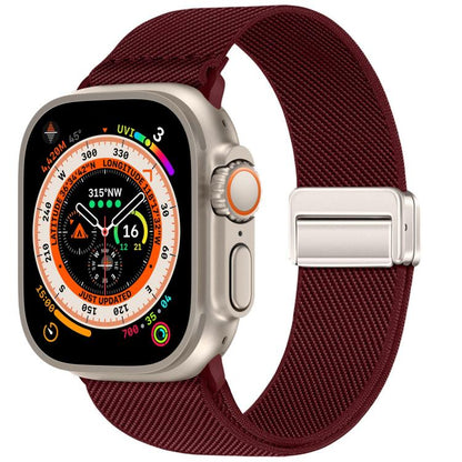 Double Magnetic Buckle Elastic Nylon Watch Band, For Apple Watch 49mm / 46mm / 45mm / 44mm, For Apple Watch 42mm / 41mm / 40mm / 38mm