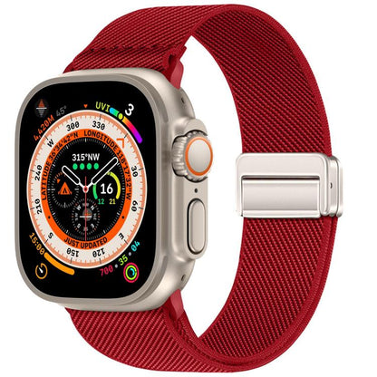 Double Magnetic Buckle Elastic Nylon Watch Band, For Apple Watch 49mm / 46mm / 45mm / 44mm, For Apple Watch 42mm / 41mm / 40mm / 38mm