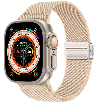 Double Magnetic Buckle Elastic Nylon Watch Band, For Apple Watch 49mm / 46mm / 45mm / 44mm, For Apple Watch 42mm / 41mm / 40mm / 38mm