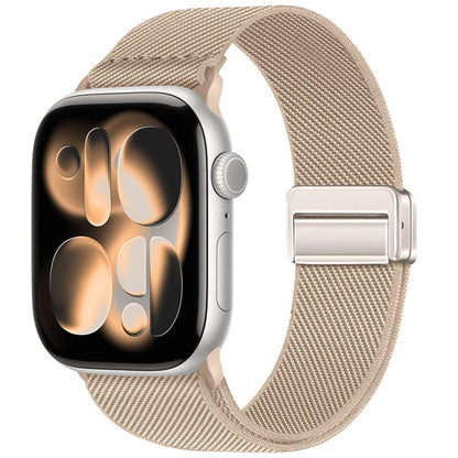 Double Magnetic Buckle Elastic Nylon Watch Band, For Apple Watch 49mm / 46mm / 45mm / 44mm, For Apple Watch 42mm / 41mm / 40mm / 38mm