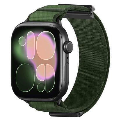 Double-Jointed Magnetic Metal-Tip Nylon Watch Band, For Apple Watch 49mm / 46mm / 45mm / 44mm, For Apple Watch 42mm / 41mm / 40mm / 38mm