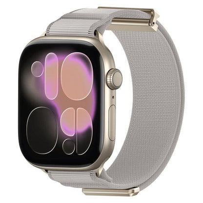 Double-Jointed Magnetic Metal-Tip Nylon Watch Band, For Apple Watch 49mm / 46mm / 45mm / 44mm, For Apple Watch 42mm / 41mm / 40mm / 38mm