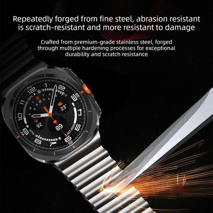 Ocean Wave Texture Magnetic Clasp Stainless Steel Watch Band, For Samsung Galaxy Watch Ultra 2025 / Ultra 47mm