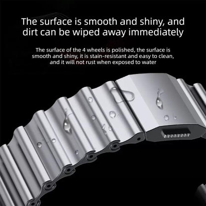 Ocean Wave Texture Magnetic Clasp Stainless Steel Watch Band, For Samsung Galaxy Watch Ultra 2025 / Ultra 47mm