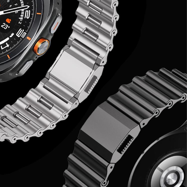 Ocean Wave Texture Magnetic Clasp Stainless Steel Watch Band, For Samsung Galaxy Watch Ultra 2025 / Ultra 47mm