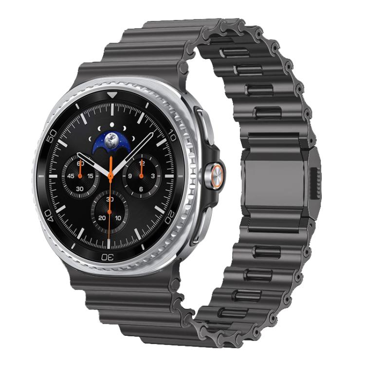 Ocean Wave Texture Magnetic Clasp Stainless Steel Watch Band, For Samsung Galaxy Watch8 / Watch8 Classic