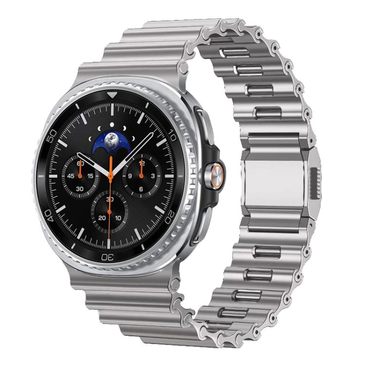 Ocean Wave Texture Magnetic Clasp Stainless Steel Watch Band, For Samsung Galaxy Watch8 / Watch8 Classic