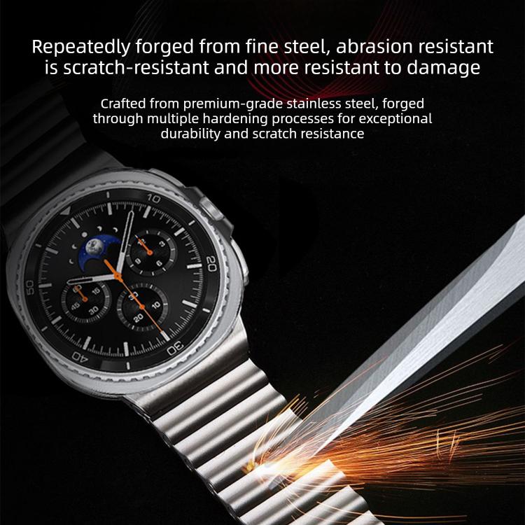 Ocean Wave Texture Magnetic Clasp Stainless Steel Watch Band, For Samsung Galaxy Watch8 / Watch8 Classic