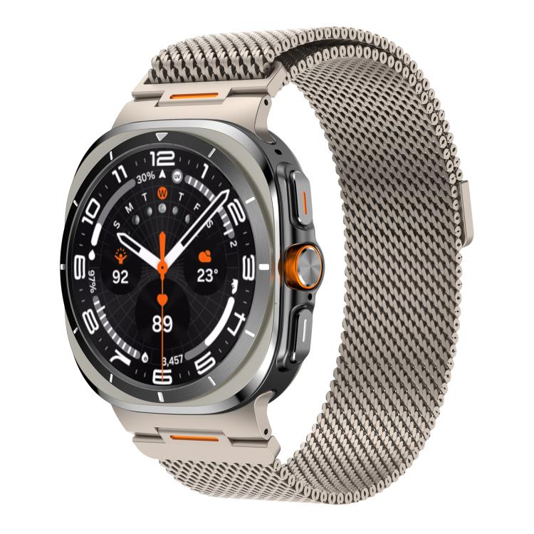 Vibrant Style Thick Mesh Milanese Magnetic Watch Band, For Samsung Galaxy Watch Ultra 2025 / Ultra 47mm
