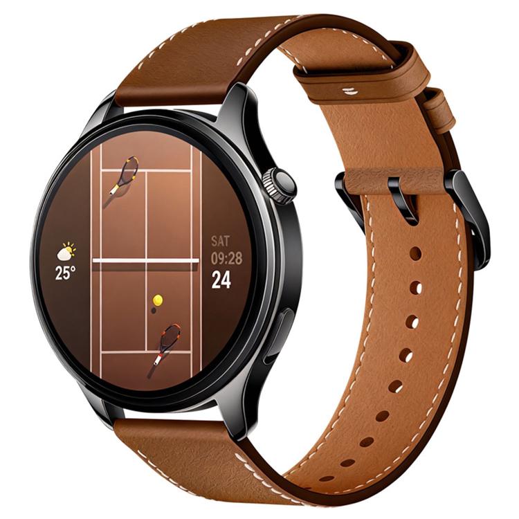 Pin Buckle Genuine Leather Watch Band, For Xiaomi Watch S5 46mm