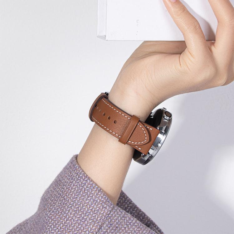 Pin Buckle Genuine Leather Watch Band, For Xiaomi Watch S5 46mm