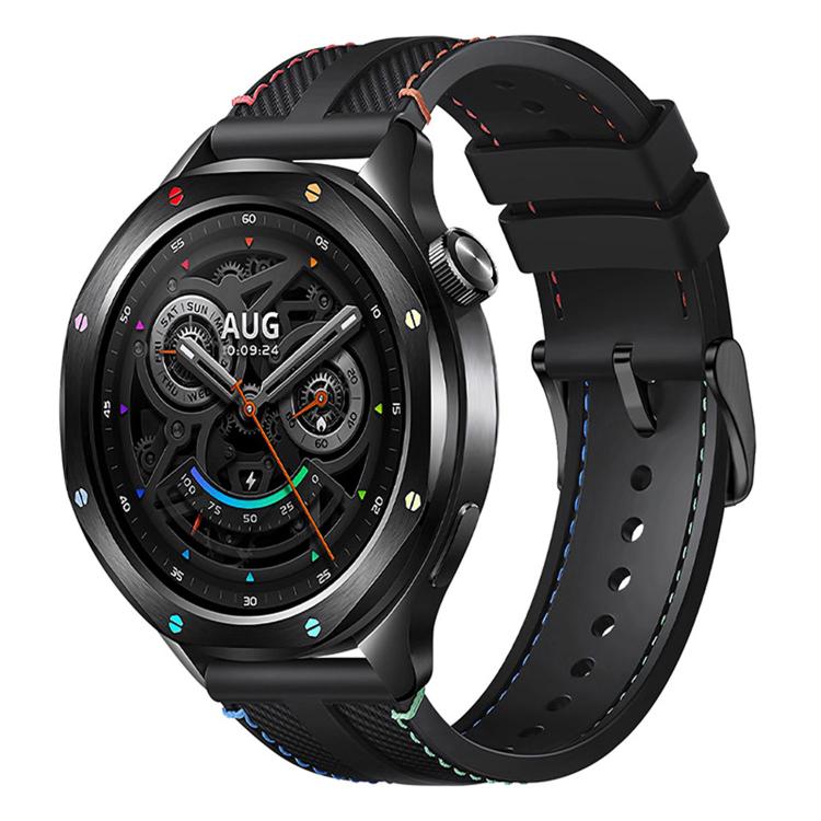 Fluorocarbon Rubber Composite Nylon Watch Band, For Xiaomi Watch S5 46mm
