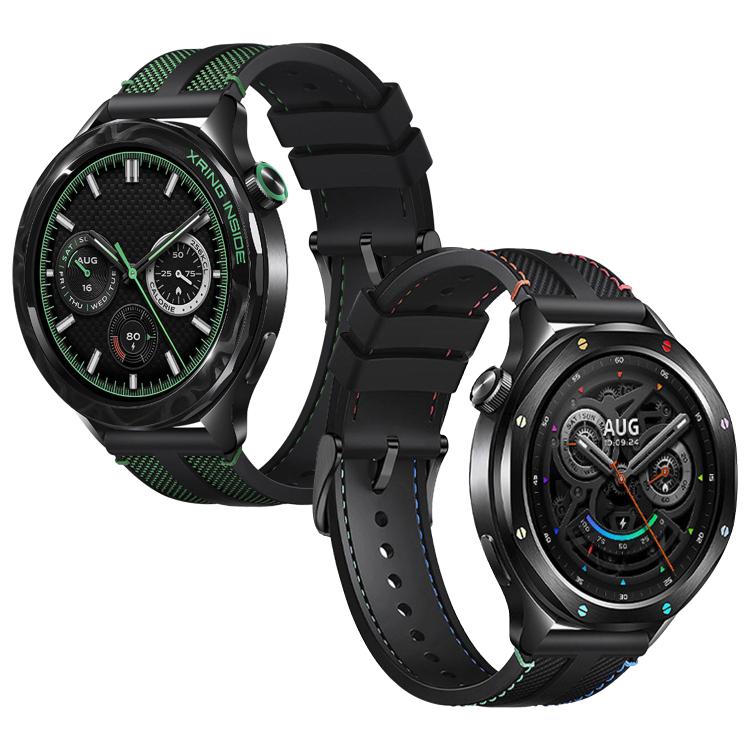 Fluorocarbon Rubber Composite Nylon Watch Band, For Xiaomi Watch S5 46mm