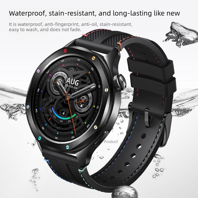 Fluorocarbon Rubber Composite Nylon Watch Band, For Xiaomi Watch S5 46mm